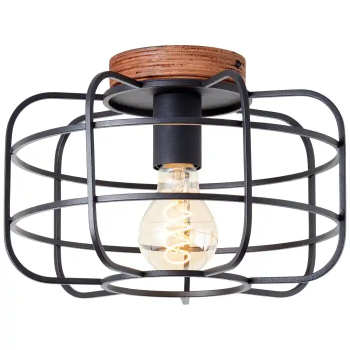 Koop Vandaag Brilliant Gwen Plafondlamp Hout donker, 1-licht