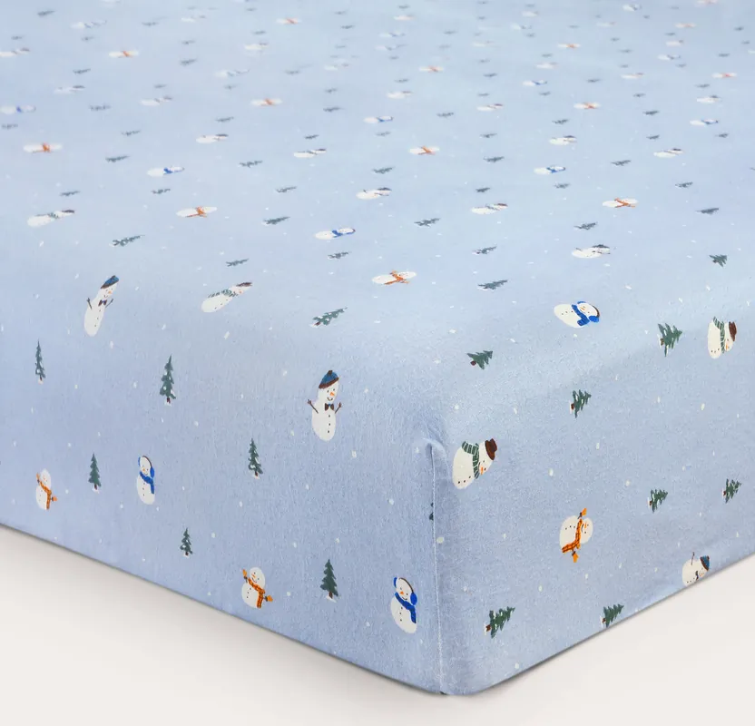 NOUS Kids flanellen hoeslaken blauw Rechtstreeks Van De Fabrikant