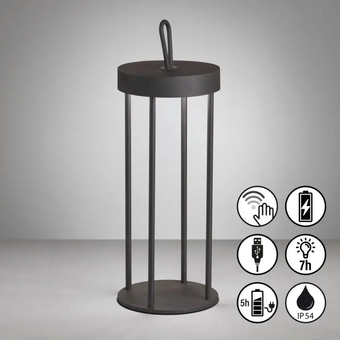 FHL easy Kante Tafellamp LED Zwart, 1-licht Fabrieksprijs