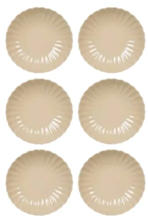 Cookinglife Diepe Borden / Pastaborden Cardida Beige ø 20 cm - 6 Stuks Gereduceerde Prijs