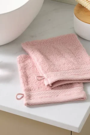 Veilige Betaling W washand basic lichtroze (set van 2) (15x20 cm)