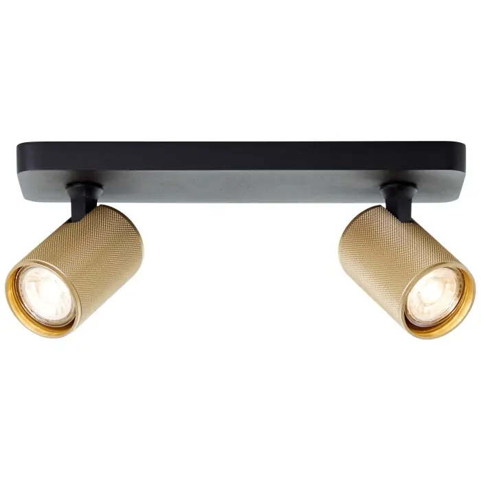 Aanbieding Brilliant Marty Plafondlamp Zwart, 2-lichts