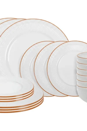 Cookinglife Serviesset Stratton 18-delig / 6 personen - 6 dinerborden, 6 ontbijtborden en 6 kommen Tijdelijk Beschikbaar