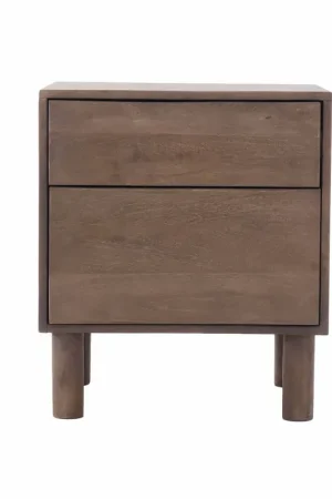 Laatste Versie Giga Meubel Nachtkastje Liana - Bruin - Mangohout - 50x38x57cm