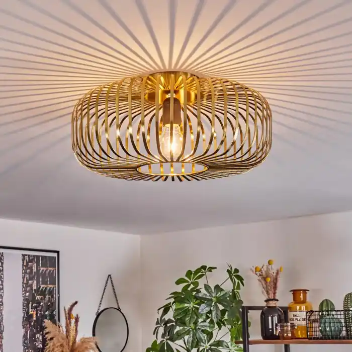 Wemude Plafondlamp Messing, 1-licht Beste Prijs
