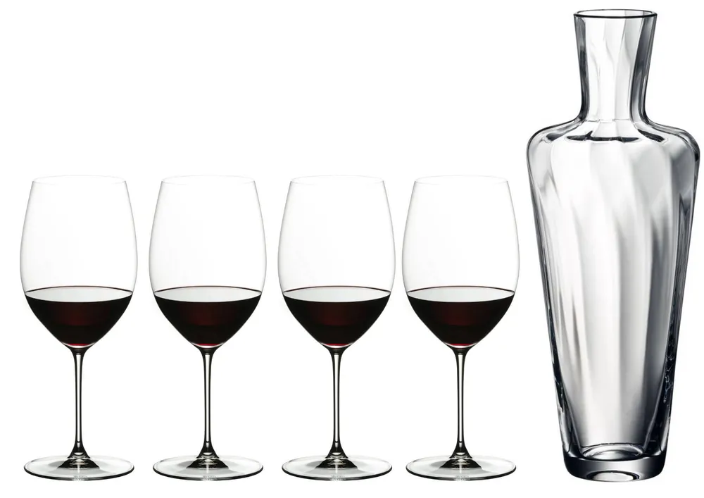 Riedel Wijnglazenset - Rode Wijnglazen - Veritas - Cabernet / Merlot + Wine Friendly Decanter Populair