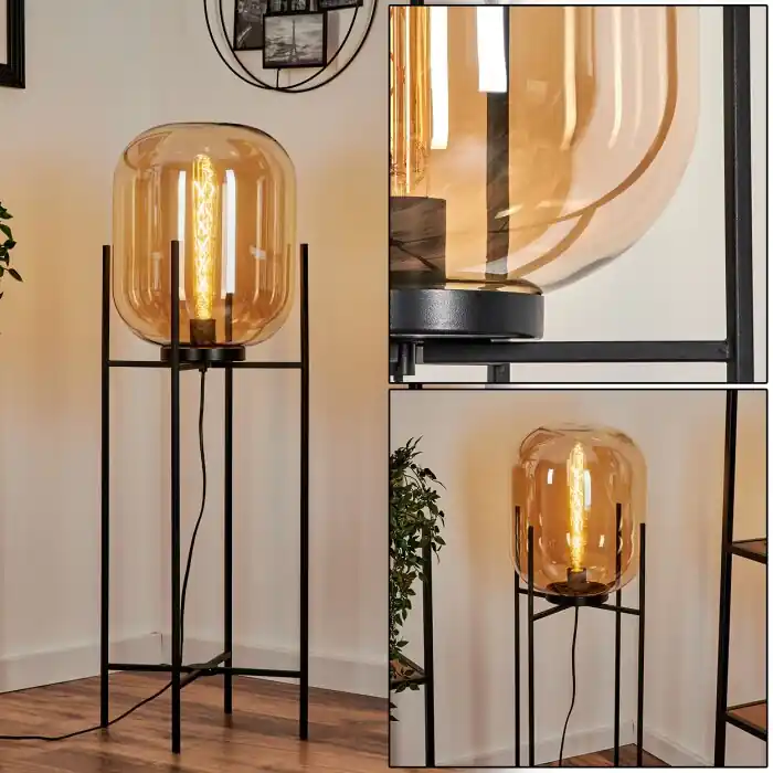 Voordeelprijs Manzano Staande lamp Zwart, 1-licht