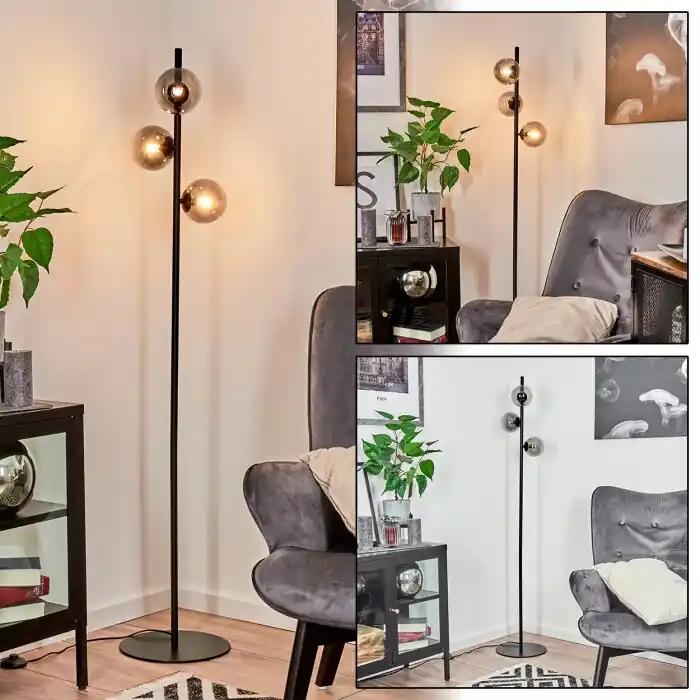 Actieprijs Remaisnil Staande lamp Zwart, 3-lichts