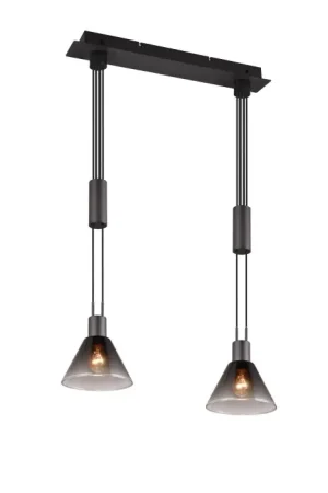 Bestel Nu Trio STANLEY Hanglamp Zwart, 2-lichts