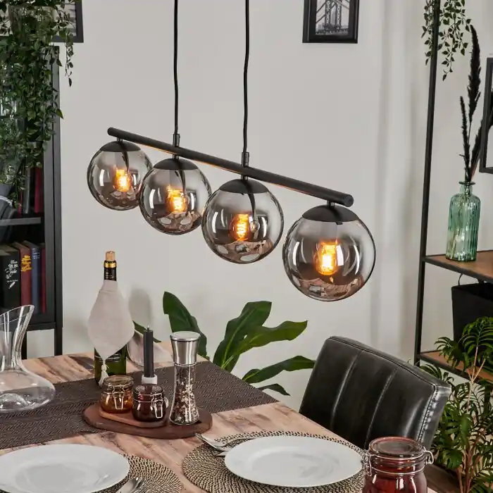 Gastor Hanger Rookkleurig, 4-lichts Lage Prijs
