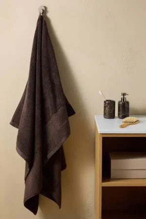 Actieprijs Studio LIVIT wellness badlaken donkerbruin (150x100 cm)