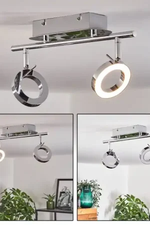 Aanbieding Altamahaw Plafondlamp LED Zilver, 2-lichts