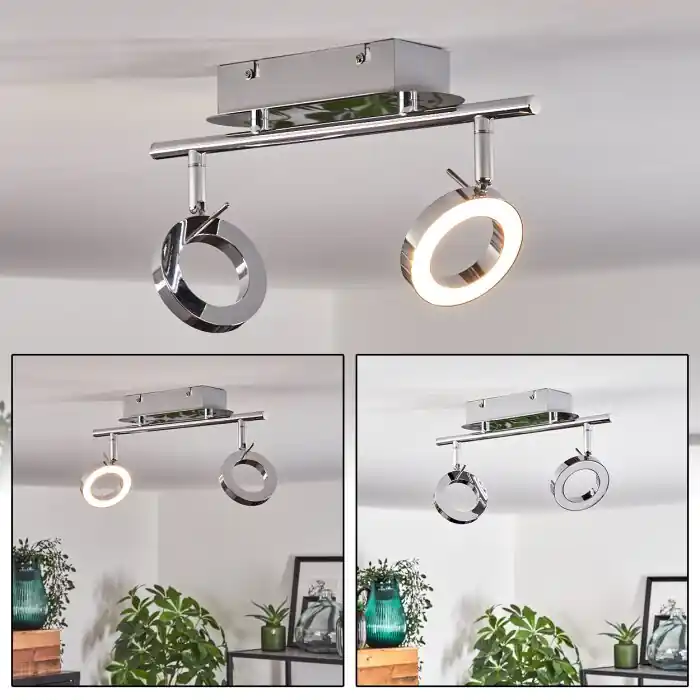 Aanbieding Altamahaw Plafondlamp LED Zilver, 2-lichts