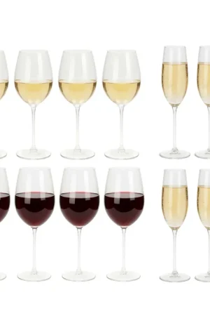 Koop Vandaag Cookinglife Wijnglazenset Solare 12-Delig - Rode wijnglazen + Witte wijnglazen + Champagneglazen