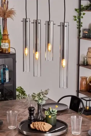 Aanbieding Caimitte Hanger Duidelijk, Rookkleurig, 4-lichts