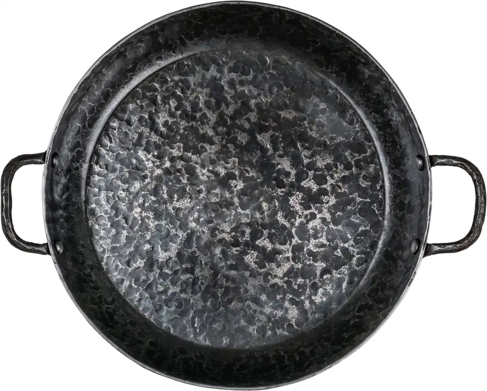 Veilige Betaling Forged Koekenpan Carbonstaal met 2 handvatten ø 24 cm - geschikt voor alle warmtebronnen - zonder anti-aanbaklaag