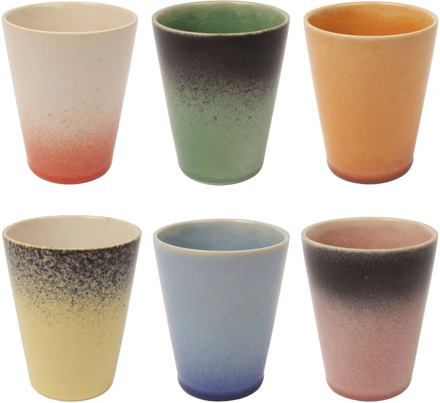 Actieprijs Studio Tavola Cappuccinokopjes - Koffiebekers - Fire - 310 ml - 6 stuks