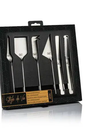 Laguiole Style de Vie Kaasmes en Botermes Zilver - 6 stuks Gereduceerde Prijs