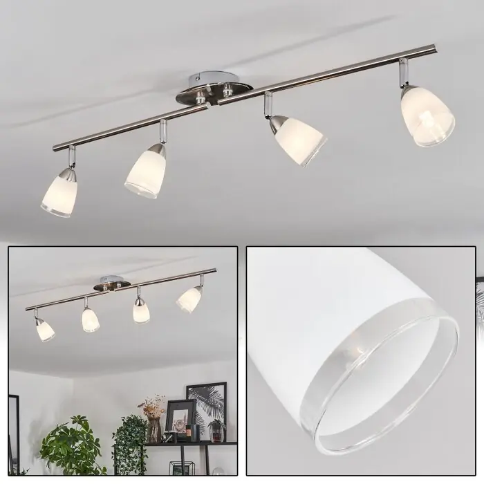 Gecertificeerd Holualoa Plafondlamp LED Nikkel mat, 4-lichts