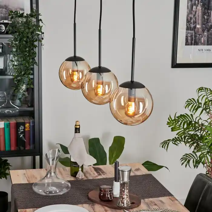 Gastor Hanger - Glas Amber, 3-lichts Must-Have