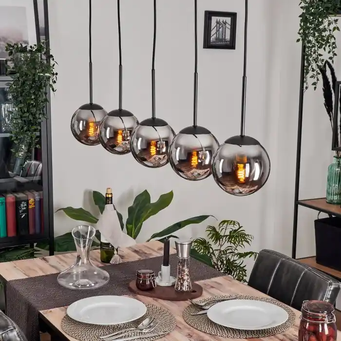Koop Vandaag Gastor Hanger - Glas Chroom, Rookkleurig, 5-lichts