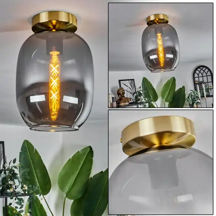 Alleen Vandaag Apedo Plafondlamp - Glas Messing, 1-licht
