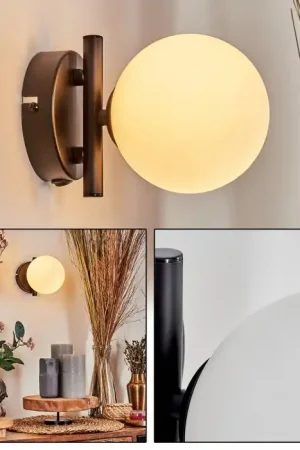 Beperkt Aanbod Chehalis Muurlamp - Glas Wit, 1-licht
