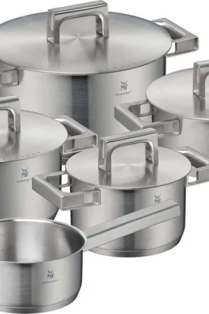 Beste Prijs WMF Pannenset Ultimate Cool 5-delig - RVS - Kookpan ø 16, 20, 20, 24 cm & Steelpan ø 16 cm
