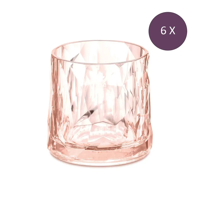 Laatste Versie Koziol Whiskeyglas, 250 ml, thermoplastic - Roze - Koziol Club No. 2 (6 stuks)
