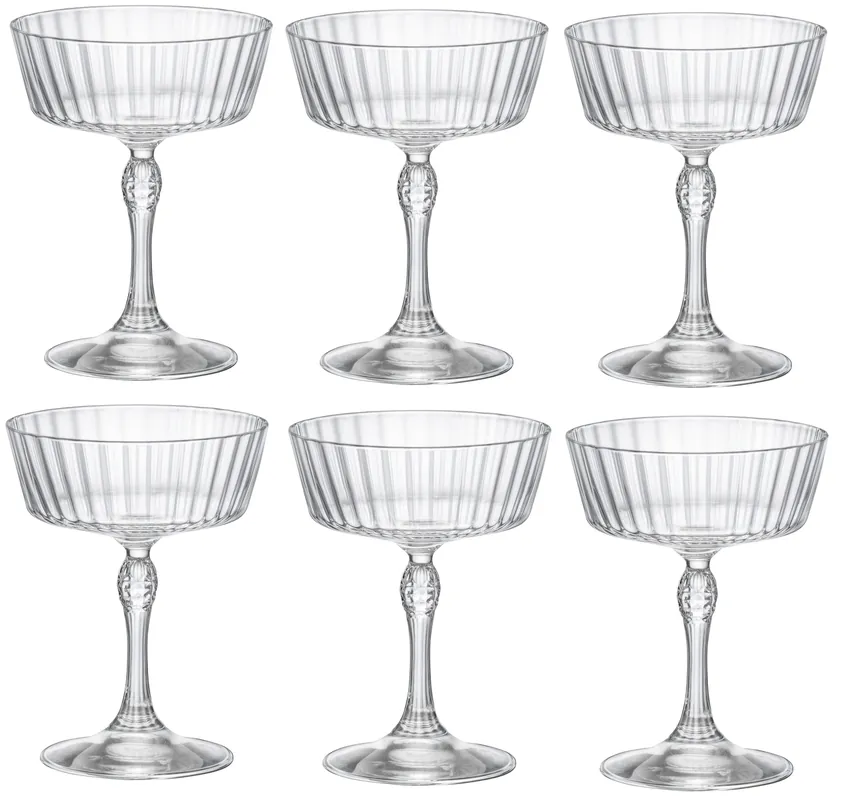 Bormioli Rocco Cocktailglazen America 20‘s - 270 ml - 6 stuks Hoge Kwaliteit