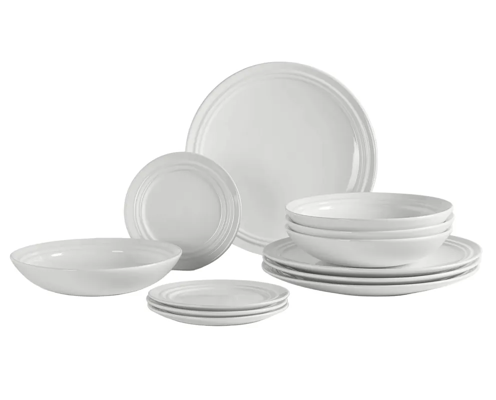 Koopje Broste Copenhagen Broste Copenhagen Serviesset Stevns 12-delig / 4 personen - 4 dinerborden, 4 ontbijtborden en 4 diepe borden