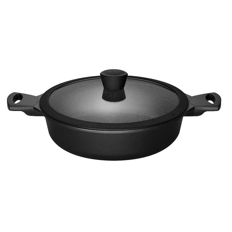 Flitsaanbieding Sola Hapjespan / Sauteerpan met deksel Fair Cooking ø 28 cm - standaard anti-aanbaklaag