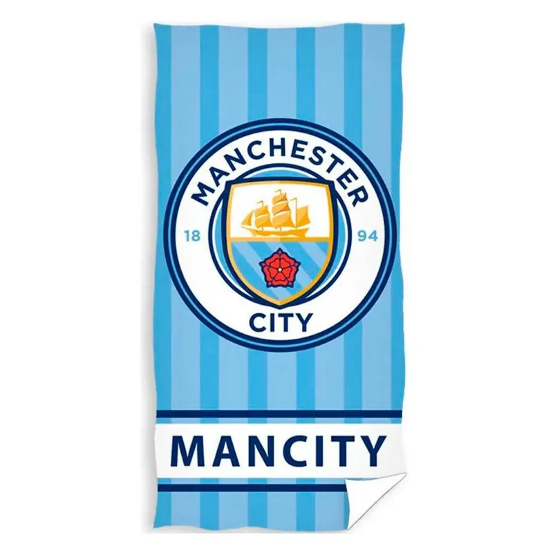 Official Fanwear Manchester City Strandlaken Blauw (75 x 150 cm) Meest Verkocht