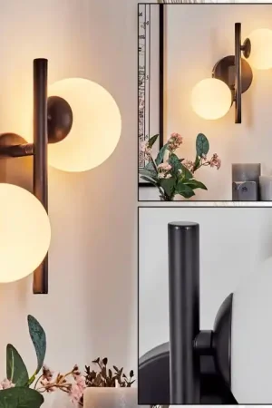 Beperkt Aanbod Chehalis Muurlamp - Glas 10 cm Wit, 2-lichts