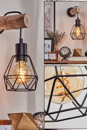 Yaak Muurlamp Natuurlijke kleuren, Zwart, 1-licht Speciale Aanbieding