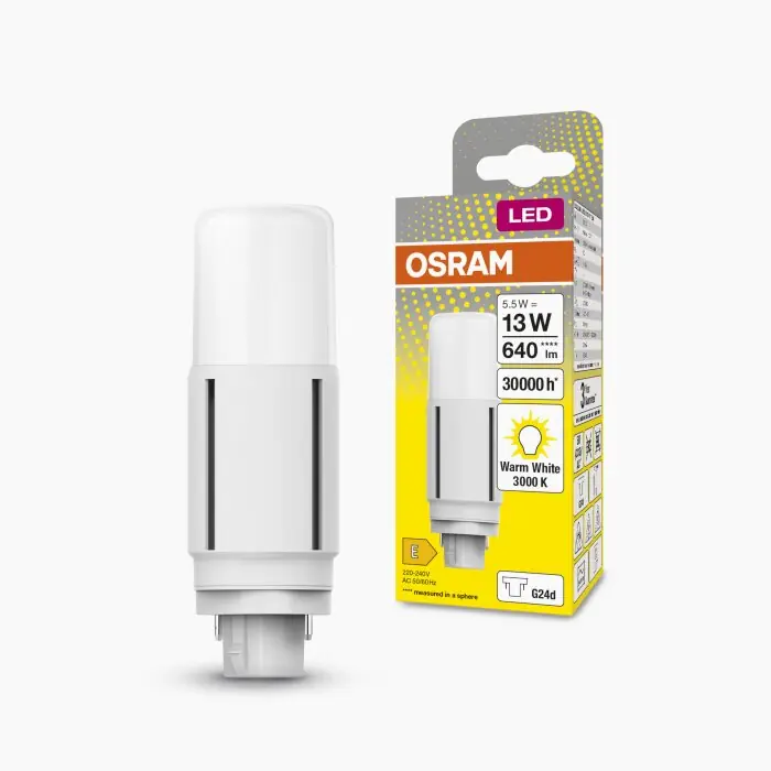 OSRAM DULUX G24d 5,5 watt 3000 kelvin 640 Lumen Lage Prijs