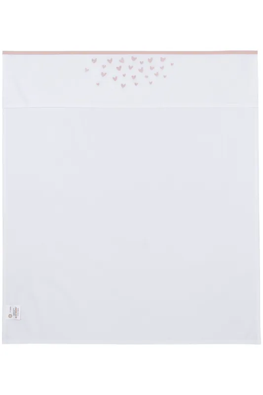 Meyco baby ledikantlaken Hearts soft pink Uitverkoop