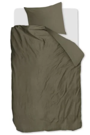 Fabrieksprijs Studio LIVIT lyocell satijn dekbedovertrek 1-persoons olijfgroen (140x220 cm)