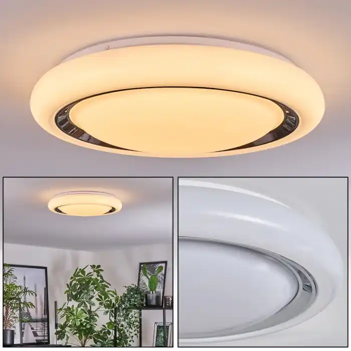 Gecertificeerd Kaas Plafondlamp LED Chroom, Wit, 1-licht