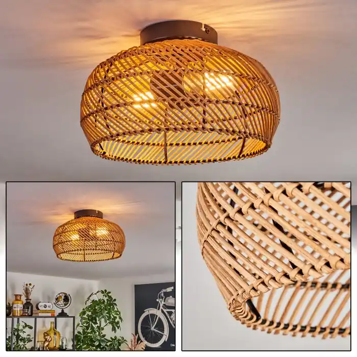 Brandala Plafondlamp 30 cm Zwart, 2-lichts Korting