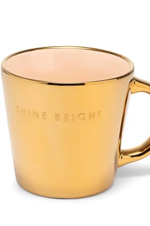 Vondels cappuccino mok SHINE BRIGHT gold ecru (250 ml) Rechtstreeks Van De Fabrikant