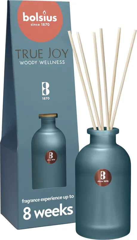 Gereduceerde Prijs Bolsius geurstokjes True Joy - Woody Wellness - 80 ml