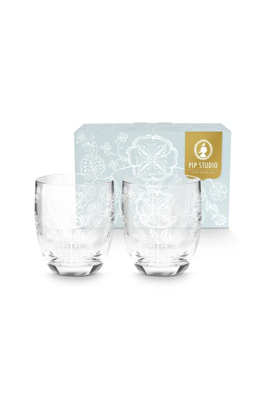 Pip Studio waterglas Lily&lotus (set van 2) (280 ml) Koopje