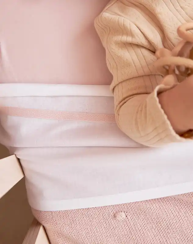 Meyco katoenen jersey wieg hoeslaken 40x80/90 cm - Soft Pink (set van 2) Laatste Kans