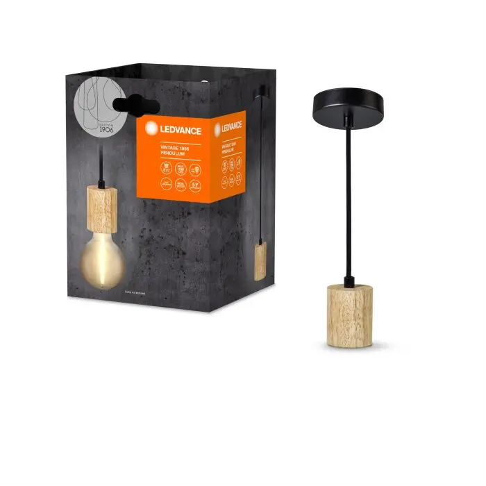 Ledvance 1906 Hanglamp houtlook, 1-licht Direct Beschikbaar