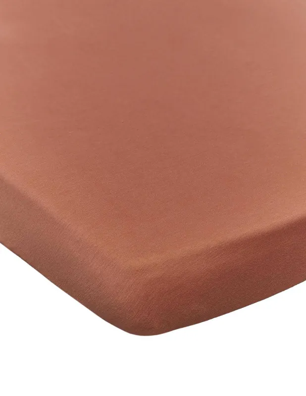 WildWood katoenen baby wieg hoeslaken 40x80 cm Muted Clay Express Levering