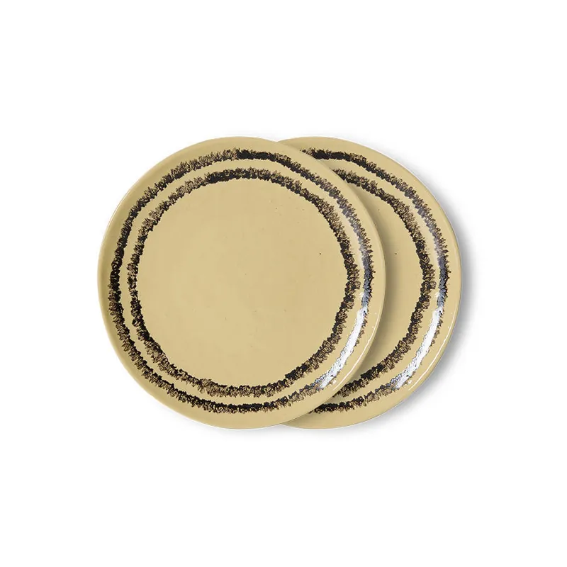 HKLIVING gebaksbord 70s (Ø17,5 cm) (set van 2) Lage Kosten