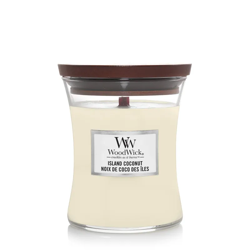 Uitverkoop WoodWick geurkaars Island Coconut Medium
