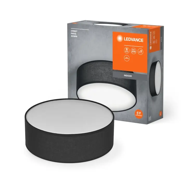 Koop Online Ledvance Orbis Plafondlamp Zwart, 1-licht
