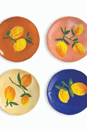 Gratis Retour &k amsterdam gebaksbord Lemon (set van 4) (16 cm)